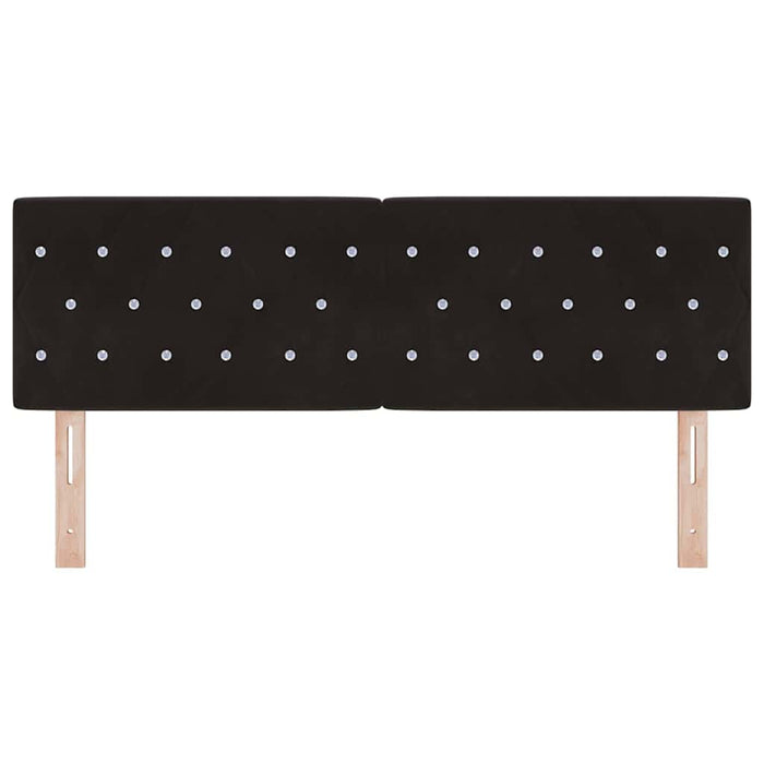 Tăblie LED cu lumini cu bandă LED Argyle Negru 80 cm Catifea - WALTI WALTI