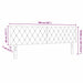 Tăblie LED cu lumini cu bandă LED Argyle Negru 80 cm Catifea - WALTI WALTI