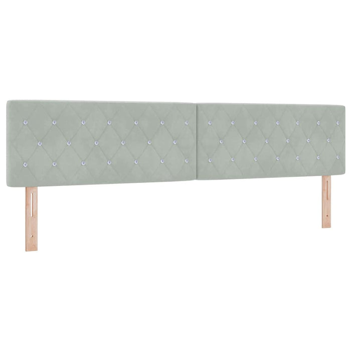 Tăblie LED cu lumini cu bandă LED Gri deschis 100 cm Catifea - WALTI WALTI