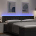 Tăblie LED cu benzi LED cu headboard Negru 200 cm Catifea - WALTI WALTI