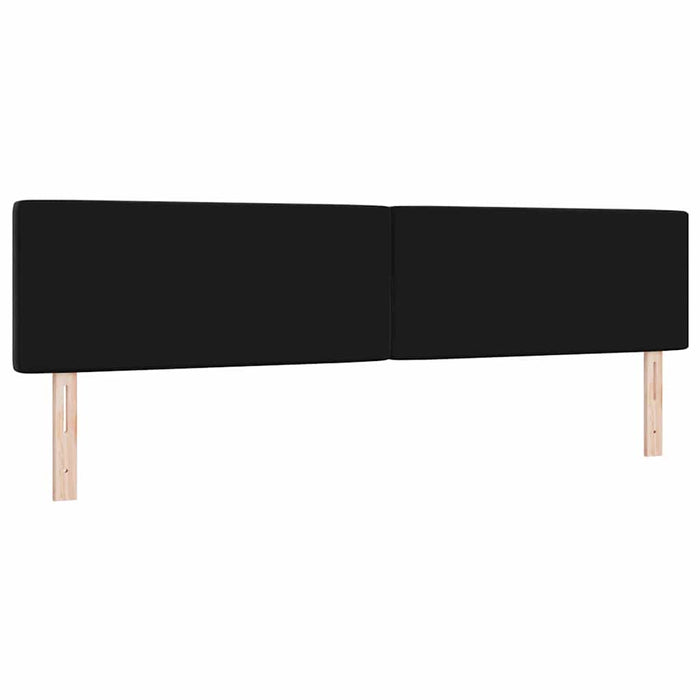 Tăblie LED cu benzi LED cu headboard Negru 200 cm Catifea - WALTI WALTI