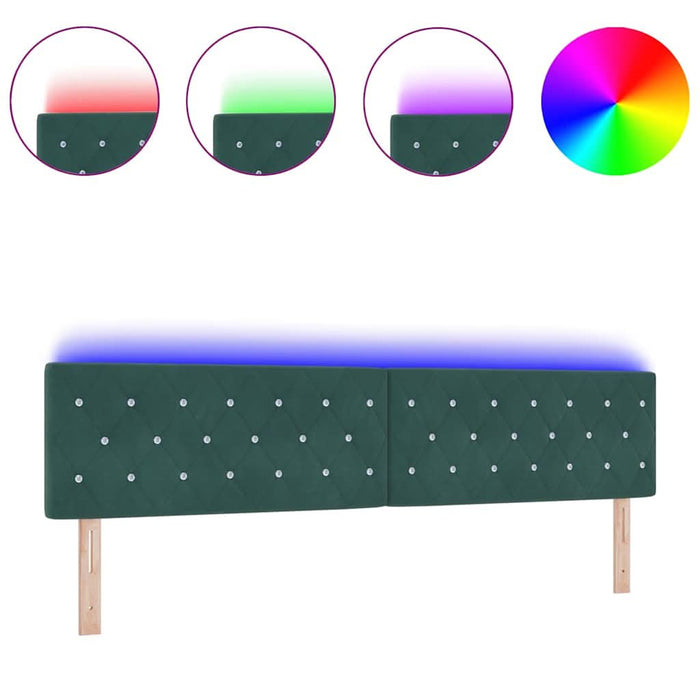 Tăblie LED cu lumini cu bandă LED Verde închis 100 cm Catifea - WALTI WALTI