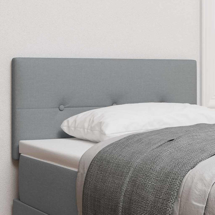 Tăblie LED cu benzi LED cu headboard Gri deschis 80 cm țesătură WALTI