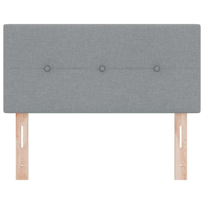 Tăblie LED cu benzi LED cu headboard Gri deschis 80 cm țesătură WALTI