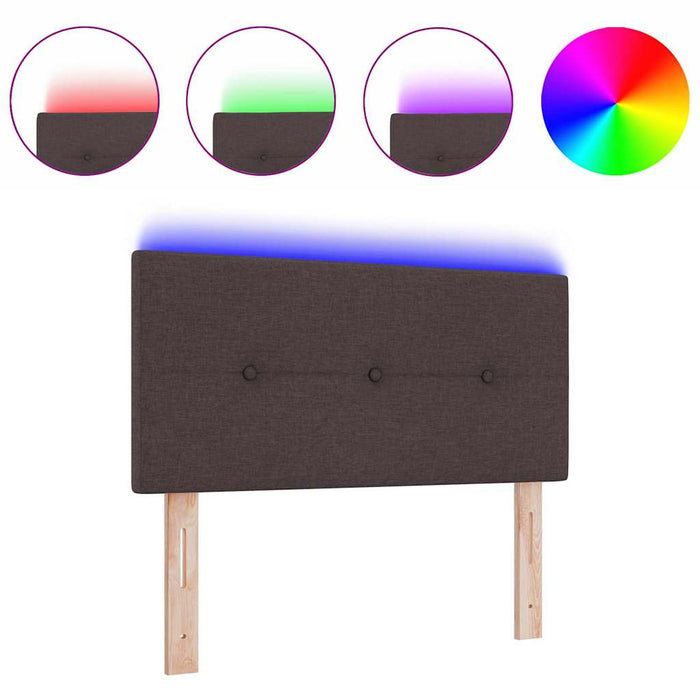 Tăblie cu LED cu lumini cu bandă LED Maro închis 80 cm țesătură - WALTI WALTI