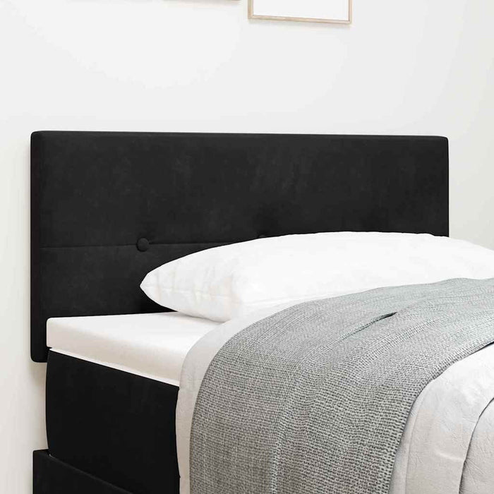 Tăblie cap cu lumini cu bandă LED Ajustabil Negru 80 cm Catifea - WALTI WALTI