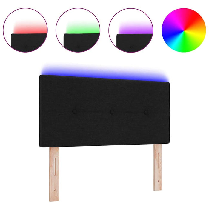 Tăblie cu LED cu lumini cu bandă LED Negru 90 cm țesătură - WALTI WALTI