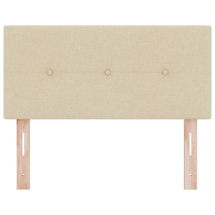 Tăblie LED cu benzi LED cu headboard Manual Crem 90 cm țesătură WALTI