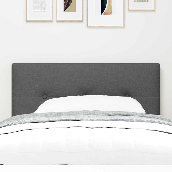 Tăblie LED cu benzi LED cu headboard Gri închis 100 cm țesătură WALTI