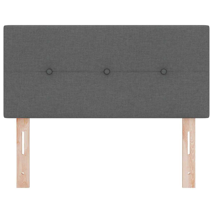Tăblie LED cu benzi LED cu headboard Gri închis 100 cm țesătură WALTI