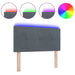 Tăblie cap cu lumini cu bandă LED Ajustabil Gri 100 cm Catifea - WALTI WALTI