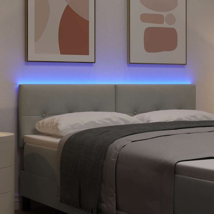 Tăblie LED cu lumini cu bandă LED Gri deschis 144 cm Poliester - WALTI WALTI