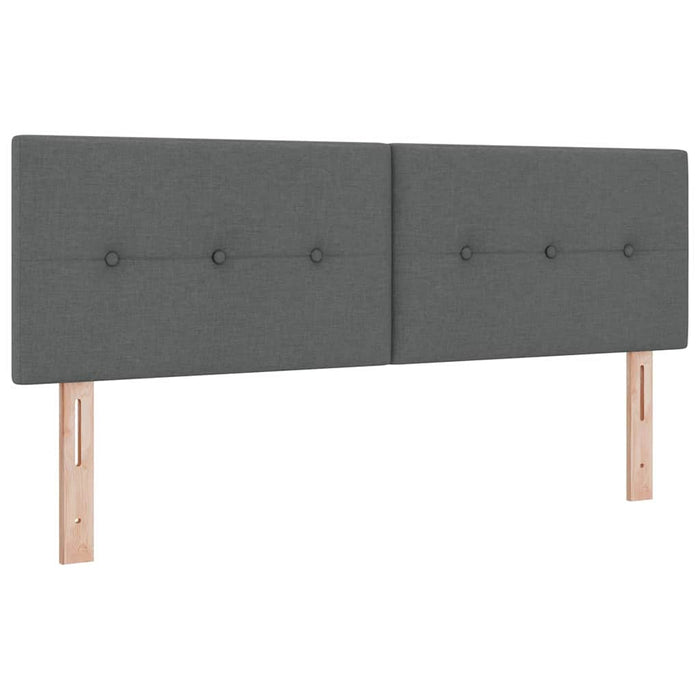 Tăblie cu LED cu lumini cu bandă LED Gri închis 160 cm țesătură - WALTI WALTI