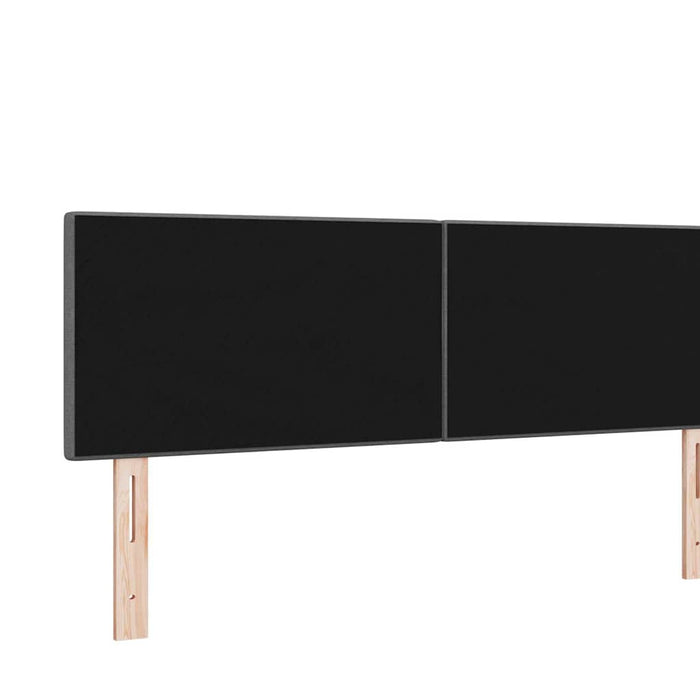 Tăblie cu LED cu lumini cu bandă LED Gri închis 160 cm țesătură - WALTI WALTI
