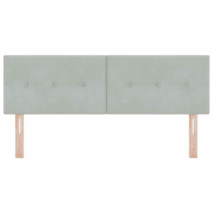 Tăblie cap cu lumini cu bandă LED Gri deschis 80 cm Catifea - WALTI WALTI