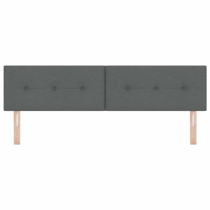 Tăblie LED cu benzi LED cu headboard Gri închis 180 cm țesătură WALTI