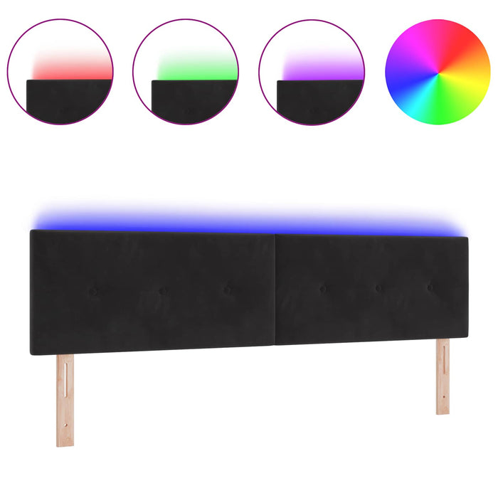 Tăblie LED cu lumini cu bandă LED Manual Negru 180 cm Poliester - WALTI WALTI
