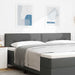 Tăblie LED cu benzi LED cu headboard Gri închis 200 cm țesătură - WALTI WALTI