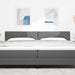 Tăblie LED cu benzi LED cu headboard Gri închis 200 cm țesătură - WALTI WALTI