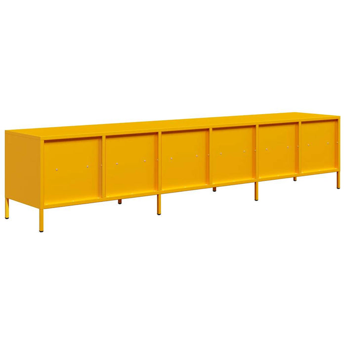 Dulap TV, galben muștar, 202x39x43,5 cm, oțel laminat la rece - WALTI WALTI