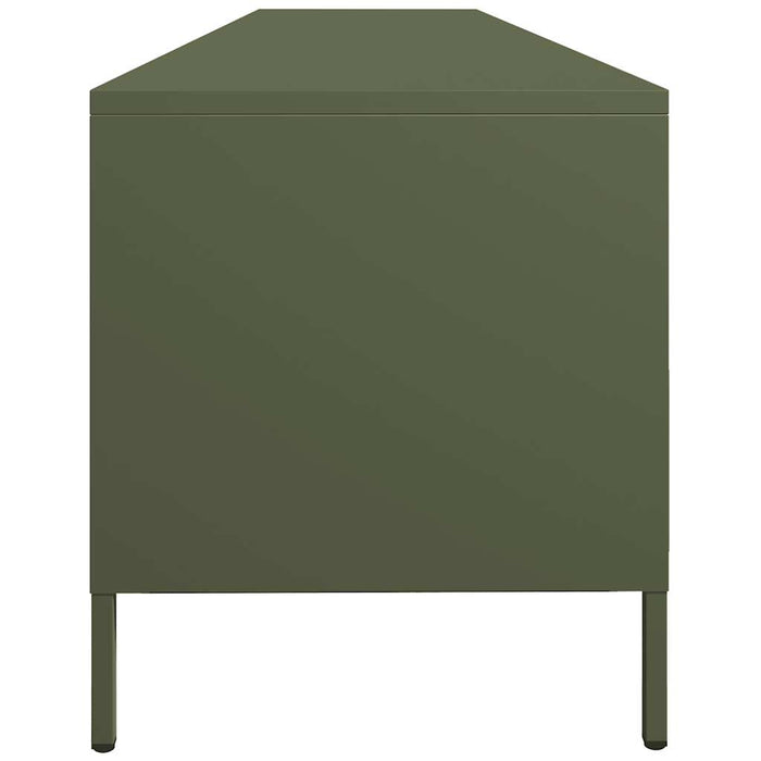 Dulap TV, verde măsliniu, 202x39x43,5 cm, oțel laminat la rece - WALTI WALTI
