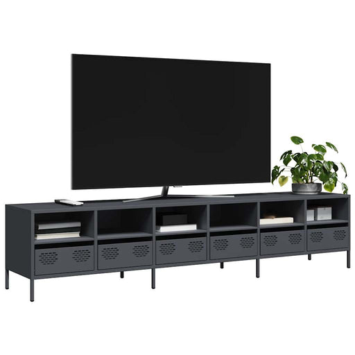 Dulap TV, antracit, 202x39x43,5 cm, oțel laminat la rece - WALTI WALTI