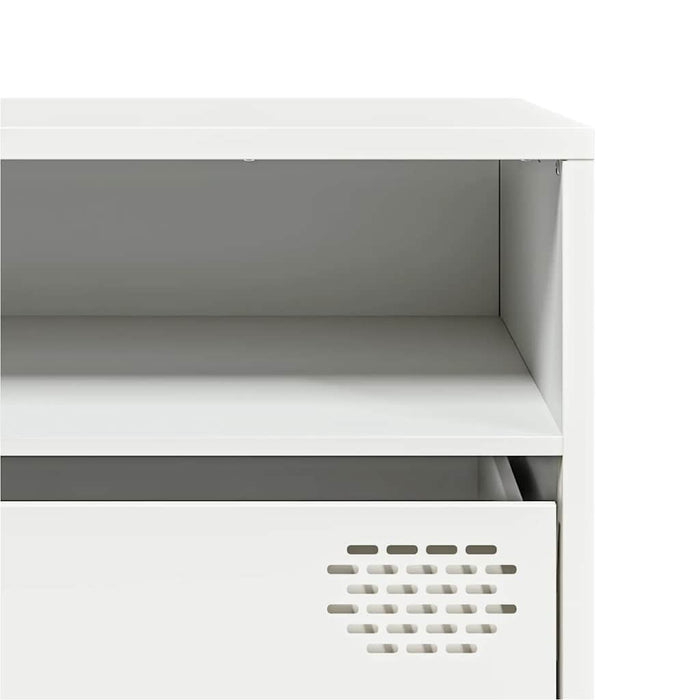 Dulap TV, alb, 202x39x43,5 cm, oțel laminat la rece - WALTI WALTI