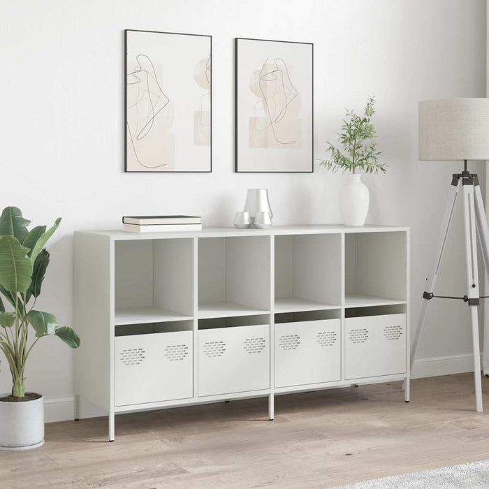 Dulap, alb, 135x39x73,5 cm, oțel laminat la rece - WALTI WALTI