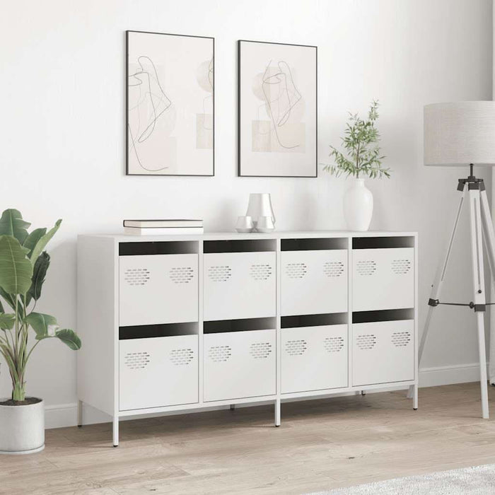 Dulap, alb, 135x39x73,5 cm, oțel laminat la rece - WALTI WALTI