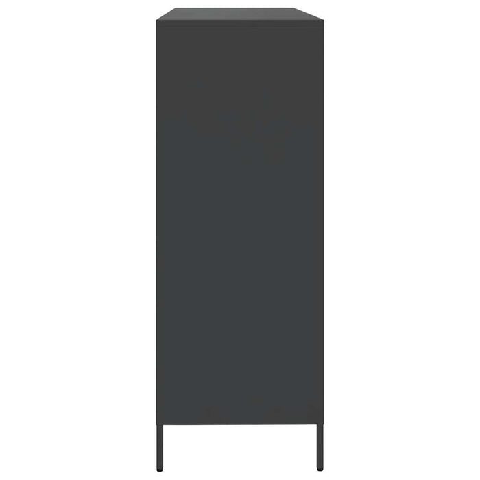 Dulap, negru, 135x39x103,5 cm, oțel laminat la rece - WALTI WALTI
