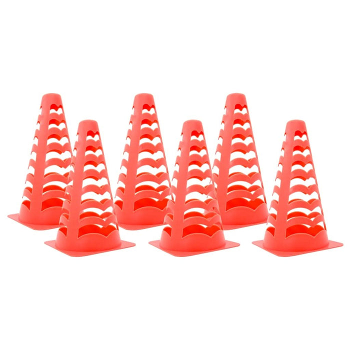 Conuri de fotbal, 6 buc., portocaliu, stivuibile, 13x13x22,5 cm - WALTI WALTI