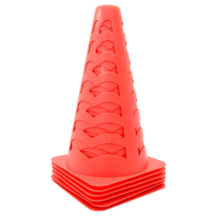 Conuri de fotbal, 6 buc., portocaliu, stivuibile, 13x13x22,5 cm - WALTI WALTI