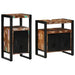 Set de mobilier pentru baie 2 pcs Maro Lemn masiv reciclat - WALTI WALTI