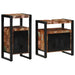 Set de mobilier pentru baie 2 pcs Maro Lemn masiv reciclat - WALTI WALTI