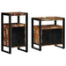 Set de mobilier pentru baie 2 pcs Maro Lemn masiv reciclat - WALTI WALTI