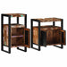 Set de mobilier pentru baie 2 pcs Maro Lemn masiv reciclat - WALTI WALTI