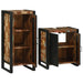 Set de mobilier pentru baie cu ușă 2 pcs Lemn recuperat solid - WALTI WALTI