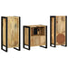 Set de mobilier pentru baie cu sertar 3 pcs Lemn de mango solid - WALTI WALTI