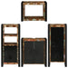 Set de mobilier pentru baie cu ușă 4 pcs Lemn recuperat solid - WALTI WALTI