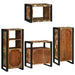 Set de mobilier pentru baie cu ușă 4 pcs Lemn recuperat solid - WALTI WALTI