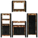 Set de mobilier pentru baie cu ușă 4 pcs Lemn recuperat solid - WALTI WALTI
