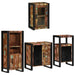 Set de mobilier pentru baie cu ușă 4 pcs Lemn recuperat solid - WALTI WALTI