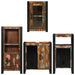 Set de mobilier pentru baie cu ușă 4 pcs Lemn recuperat solid - WALTI WALTI