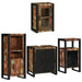 Set de mobilier pentru baie cu ușă 4 pcs Lemn recuperat solid - WALTI WALTI