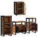 Set de mobilier pentru baie cu ușă 4 pcs Lemn recuperat solid - WALTI WALTI