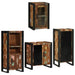 Set de mobilier pentru baie cu ușă 4 pcs Lemn recuperat solid - WALTI WALTI
