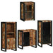 Set de mobilier pentru baie cu ușă 4 pcs Lemn recuperat solid - WALTI WALTI