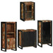 Set de mobilier pentru baie cu ușă 4 pcs Lemn recuperat solid - WALTI WALTI