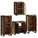 Set de mobilier pentru baie cu ușă 4 pcs Lemn recuperat solid - WALTI WALTI