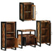 Set de mobilier pentru baie cu ușă 4 pcs Lemn recuperat solid - WALTI WALTI